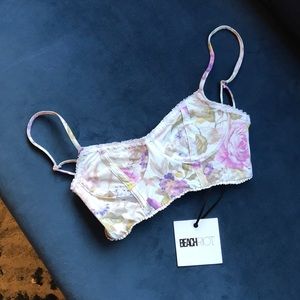 Beach Riot Floral Print Bikini Top